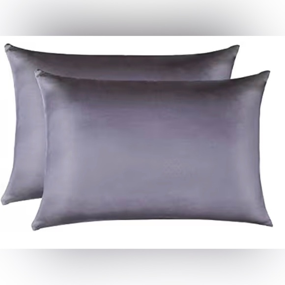 jocoku Other - Luxurious silk Gray/silver Pillowcase Set size queen